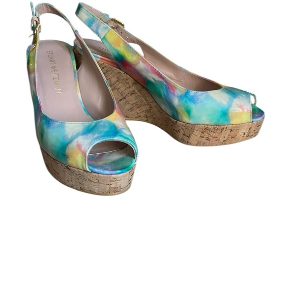 STUART WEITZMAN
Jean Patent Leather Slingback Wedge Sandals - Picture 10 of 10